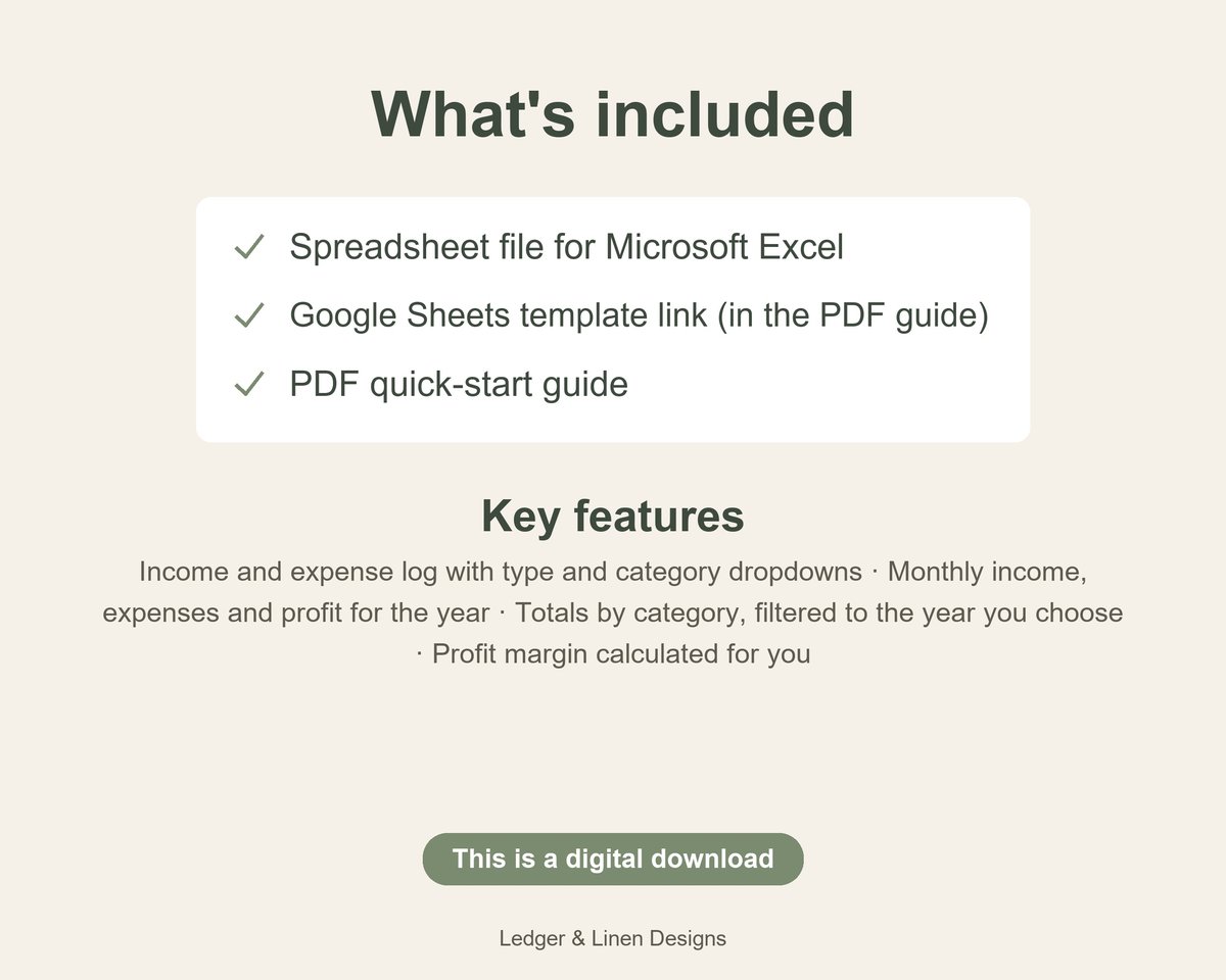 Small Business Income and Expense Tracker Spreadsheet preview 5